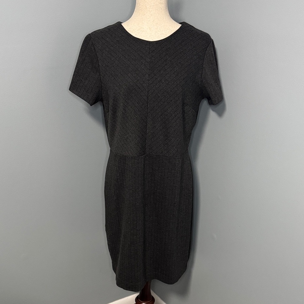 Banana Republic Charcoal Sheath Dress Sz 12